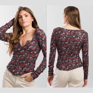 intimately free people ciara waffle knot new nwt top